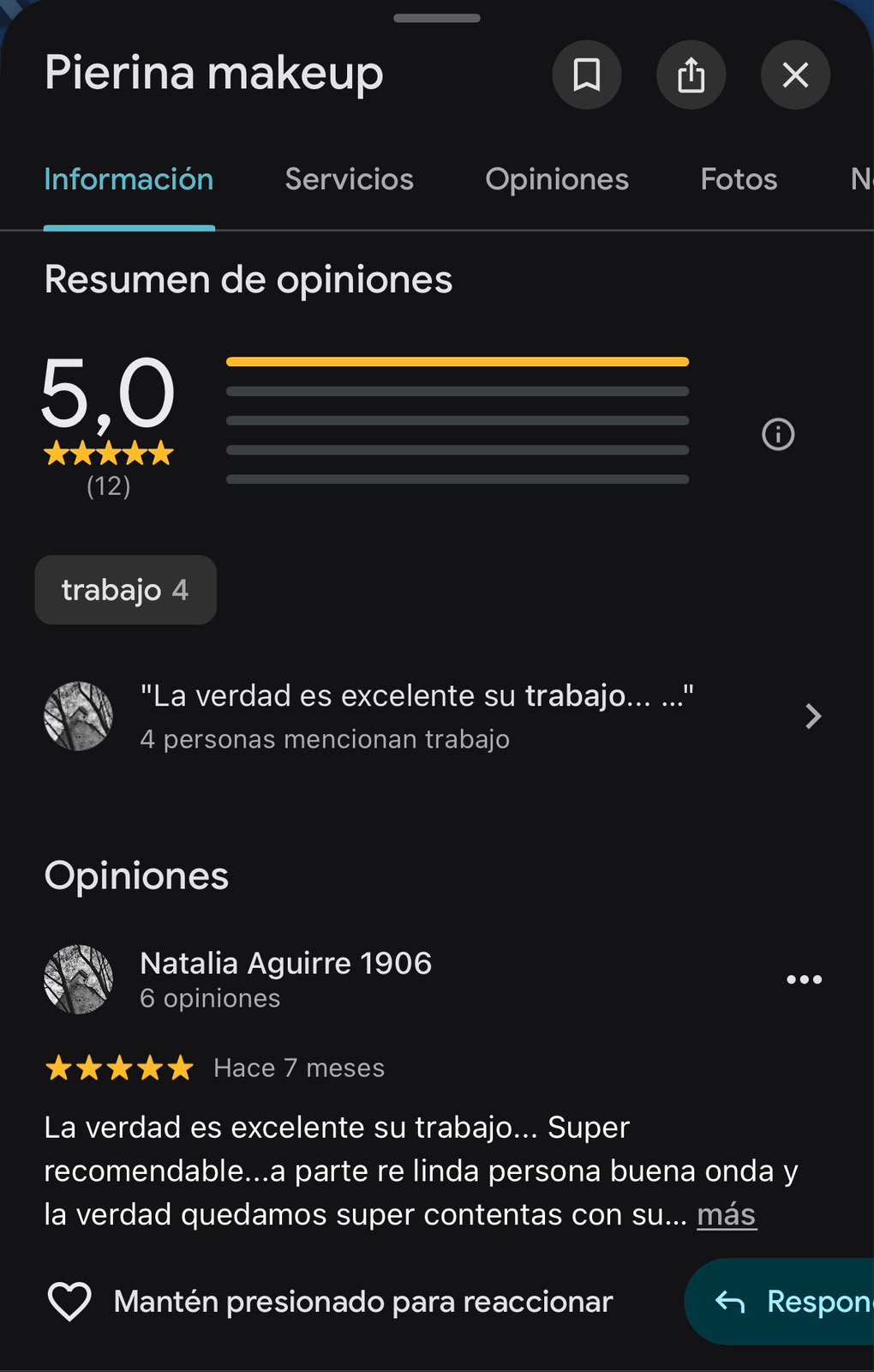 Testimonio clienta
